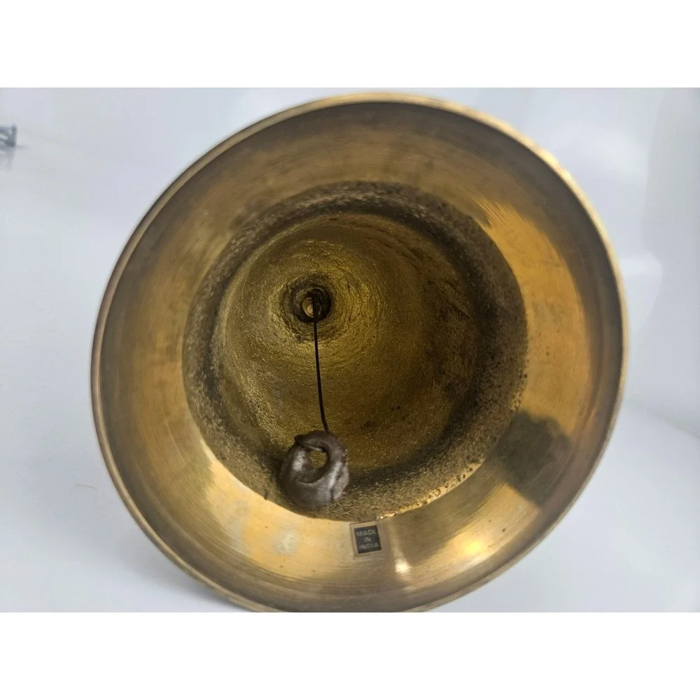 Large Solid Brass Hand Bell 11